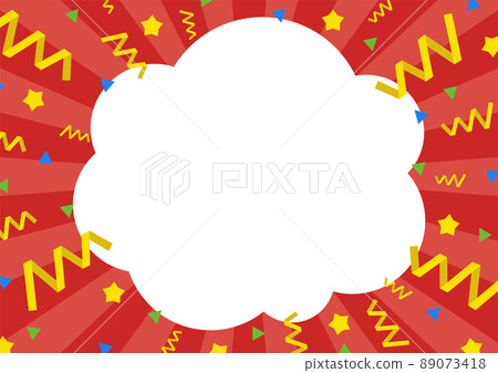 A lively background material with a red background that looks like a cracker has become a pan / A version ratio Horizontal 89073418