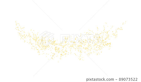 Arc backdrop plume golden texture crumbs. Gold dust isolated. Vector. Arc backdrop plume golden texture crumbs. Gold dust isolated. Vector. 89073522