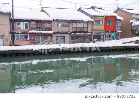 《富山縣》日本威尼斯內川的雪景 《富山縣》日本威尼斯內川的雪景 89073722