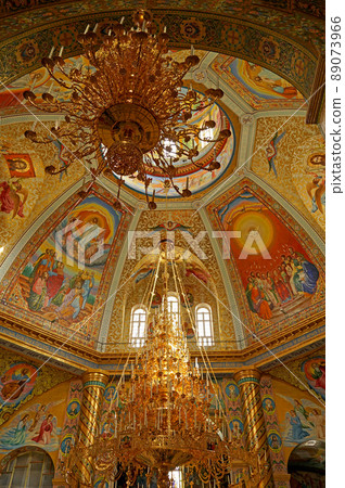Architectural monuments of Ukraine. interior decoration of the cathedral in the Pochaev Lavra Pochayiv Lavra, Ukraine. May 2021 Architectural monuments of Ukraine. interior decoration of the cathedral in the Pochaev Lavra Pochayiv Lavra, Ukraine. May 2021 89073966