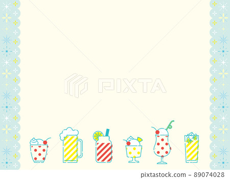 夏季糖果和飲料架旁邊 89074028