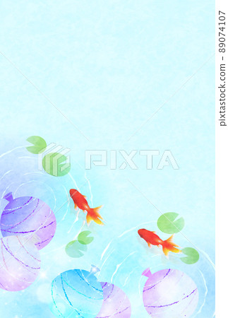 水氣球夏日節日金魚背景 89074107