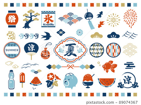 Summer Japanese-style material set 89074367