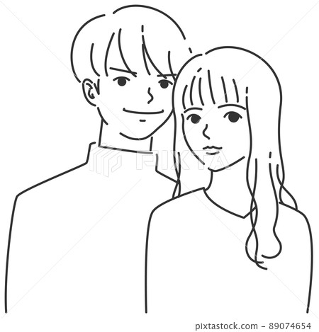 男女情侶3｜線描/單色 89074654