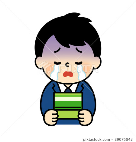 Money shortage young man suit passbook 89075842