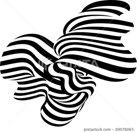 Abstract black and white stripe. Liquify Wave Line. Perspective Smooth ribbon. Abstract black and white stripe. Liquify Wave Line. Perspective Smooth ribbon. 89076065