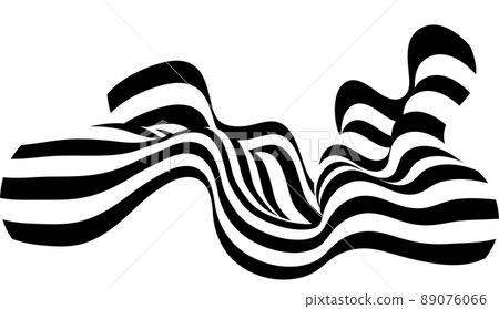 Abstract black and white stripe. Liquify Wave Line. Perspective Smooth ribbon. Abstract black and white stripe. Liquify Wave Line. Perspective Smooth ribbon. 89076066