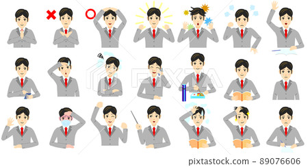 男學生西裝外套領帶紅色（套裝） 89076606