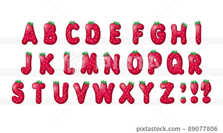 Strawberry Alphabet A-Z and Symbol Strawberry Alphabet A-Z and Symbol 89077806