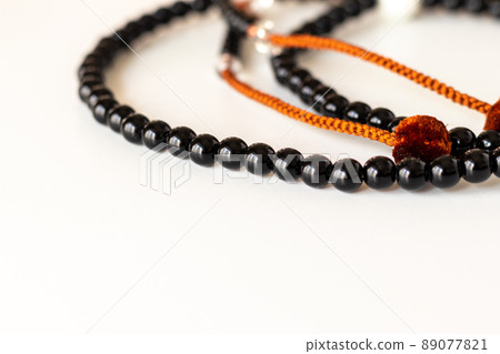 Close up on black japamala Close up on black japamala 89077821