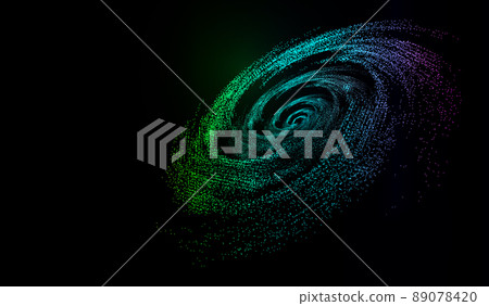 3D rendering cosmic starry sky swirl earth, science technology internet background 89078420