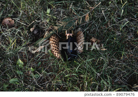 Perfume bottle in nature 89079476