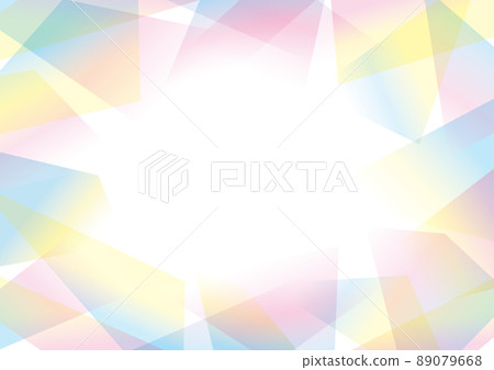 Rainbow transparent geometric pattern frame 89079668