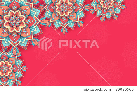 Beautiful mandala background template 89080566