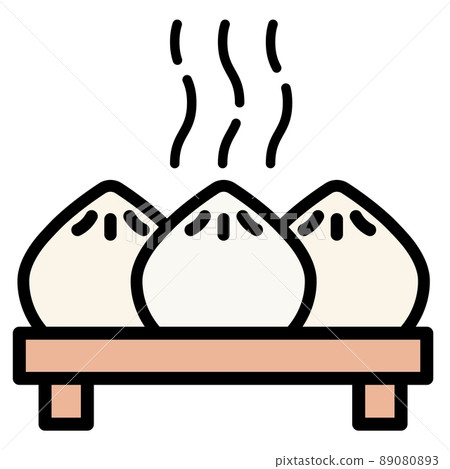 Japanese food vector illustration - baozi 89080893