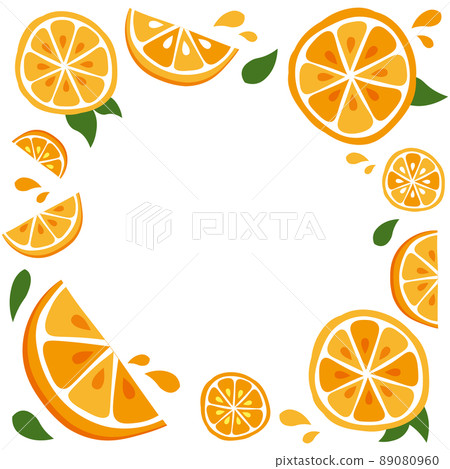 Fresh cut orange decoration frame Fresh cut orange decoration frame 89080960