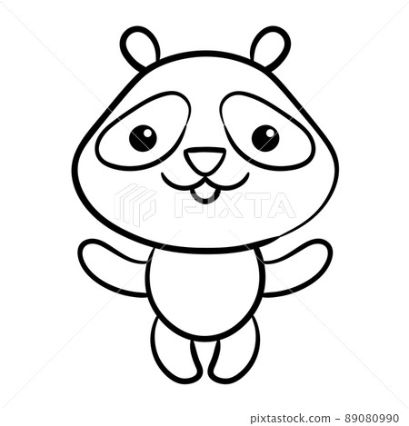 Cute panda cartoon icon. Vector illustration... - Stock Illustration  [89080990] - PIXTA