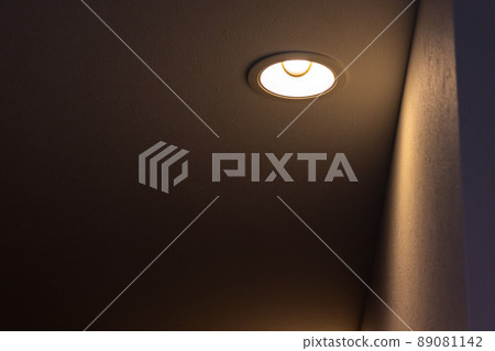 Ceiling downlights illuminating dark passages Ceiling downlights illuminating dark passages 89081142