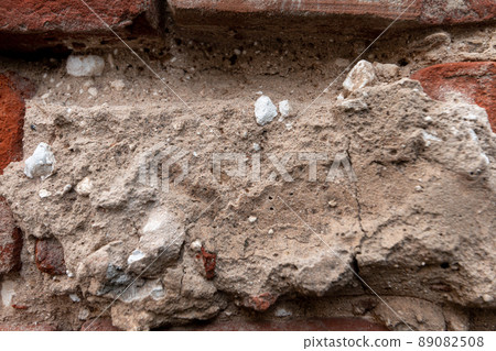 old brick and concrete textured wall   89082508