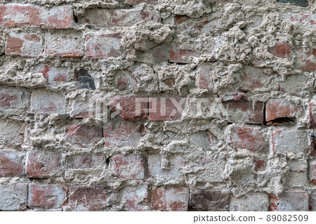 old brick and concrete textured wall   89082509