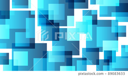 Abstract blue geometric squares background. Modern technology futuristic concept. Blue squares overlapping texture. Minimal geometric pattern. Vector illustration 89083633
