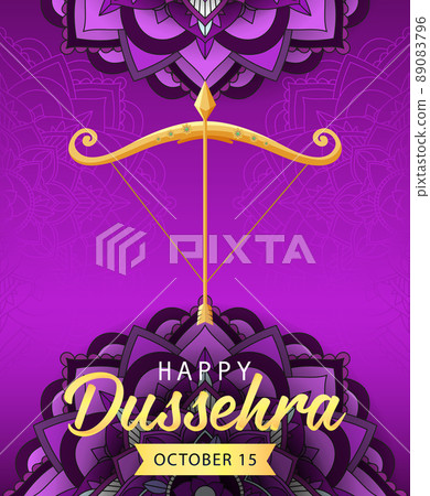 Happy Dussehra Hindu festival poster 89083796