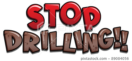 Stop drilling font logo design 89084056