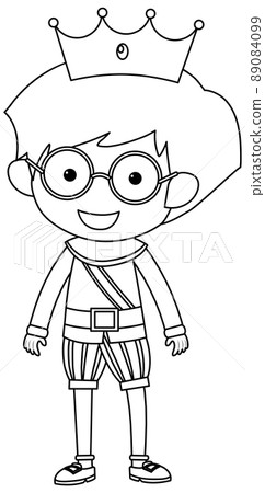 Prince black and white doodle character Prince black and white doodle character 89084099