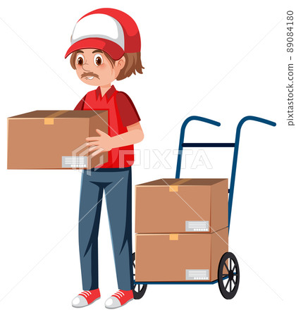 Delivery man with package Delivery man with package 89084180