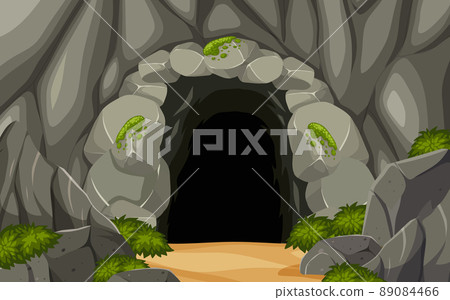 Natural cave in the forest background Natural cave in the forest background 89084466