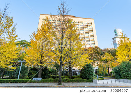 Sendai City, Miyagi Prefecture, Miyagi Prefectural Government in fine weather 89084997