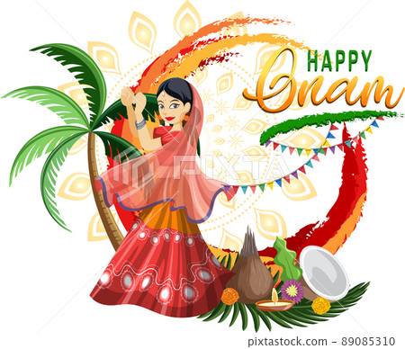 Onam Hindu harvest festival poster Onam Hindu harvest festival poster 89085310