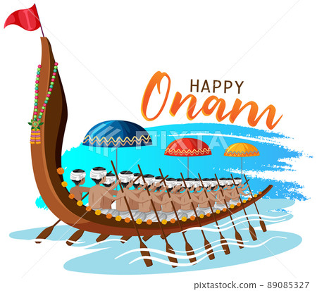 Onam Hindu harvest festival poster 89085327