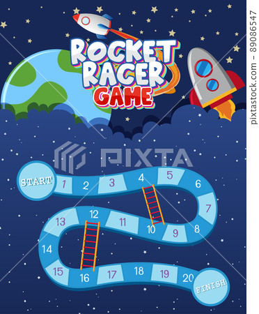 Game template with space theme background 89086547