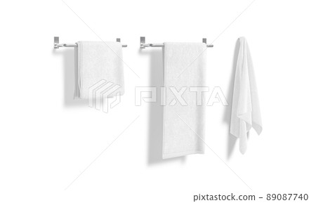 White Towels Hanging on Hook - 3D Model by rebrandy