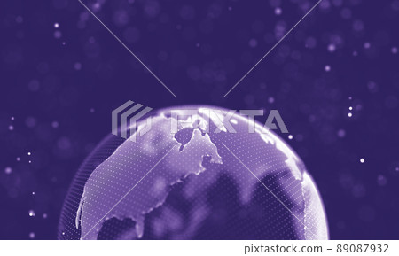 Data technology abstract futuristic illustration . Low poly shape with connecting dots and lines on dark background. 3D rendering . Big data visualization . Data technology abstract futuristic illustration . Low poly shape with connecting dots and lines on dark background. 3D rendering . Big data visualization . 89087932