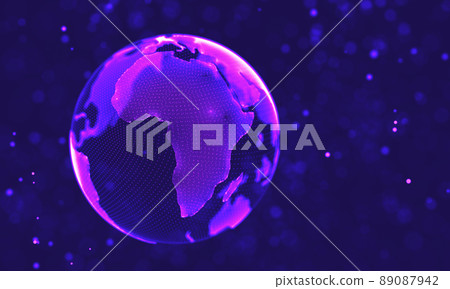 Ultra violet galaxy background. Space background illustration universe with Nebula. 2018 Purple technology background. Artificial intelligence concept Ultra violet galaxy background. Space background illustration universe with Nebula. 2018 Purple technology background. Artificial intelligence concept 89087942