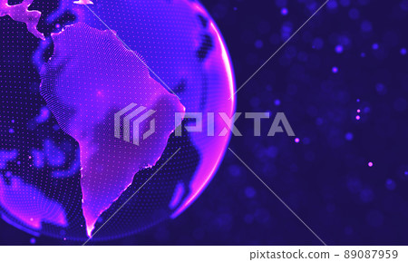 Ultra violet galaxy background. Space background illustration universe with Nebula. 2018 Purple technology background. Artificial intelligence concept Ultra violet galaxy background. Space background illustration universe with Nebula. 2018 Purple technology background. Artificial intelligence concept 89087959