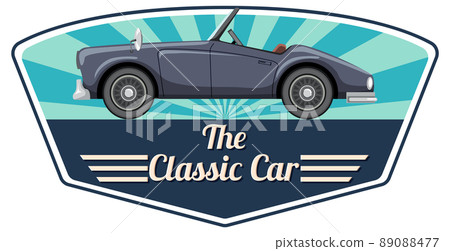 Classic car concept with old car side view Classic car concept with old car side view 89088477
