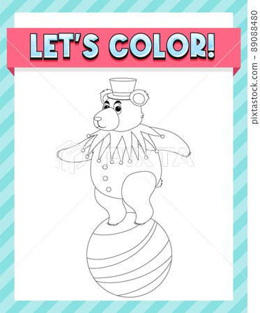 Cute blank light blue color border for worksheet 89088480