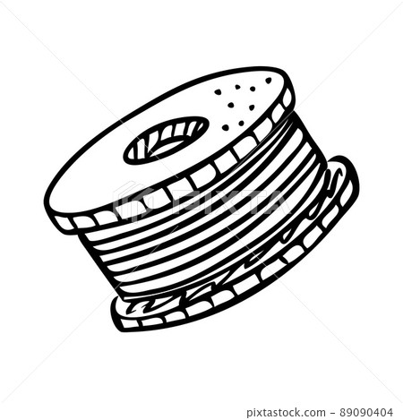 Spool of thread for a sewing machine. Fashion designer tool. 89090404