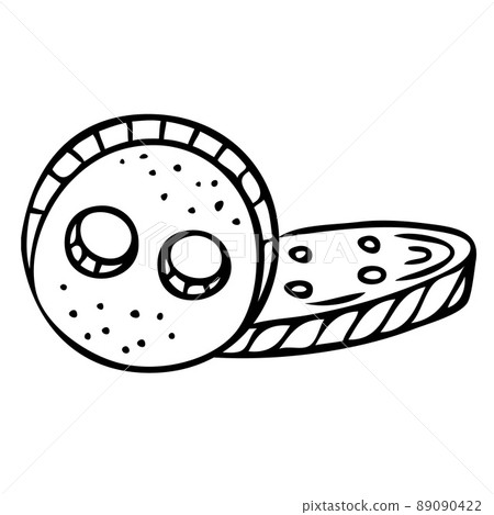 Button for sewing. Fashion designer tool. Vector illustration Button for sewing. Fashion designer tool. Vector illustration 89090422