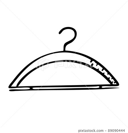 Hanger coat for clothes. Sewing and fashion designer tools. Vector illustration Hanger coat for clothes. Sewing and fashion designer tools. Vector illustration 89090444