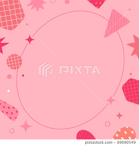 最小的流行彩色抽象框架材料 89090549