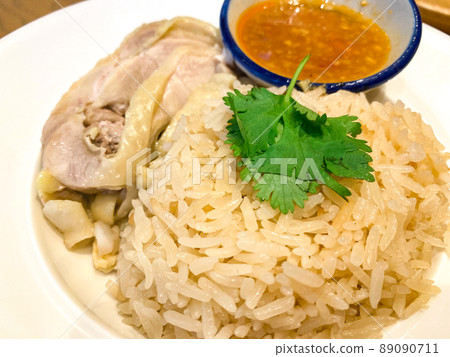 Thai food, Khao Man Gai (Hainan chicken rice) 89090711