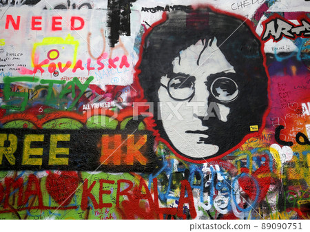 John Lennon wall, Prague, czech republic John Lennon wall, Prague, czech republic 89090751