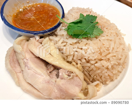 Thai food, Khao Man Gai (Hainan chicken rice) Thai food, Khao Man Gai (Hainan chicken rice) 89090780