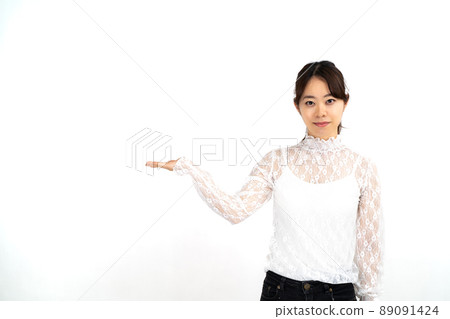 Young woman to introduce Young woman to introduce 89091424