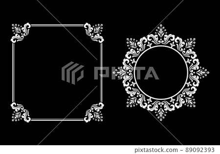 Set of decorative frames Elegant element for design  89092393