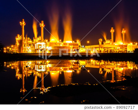 Photo power plants of water reflection. Photo power plants of water reflection. 89092717